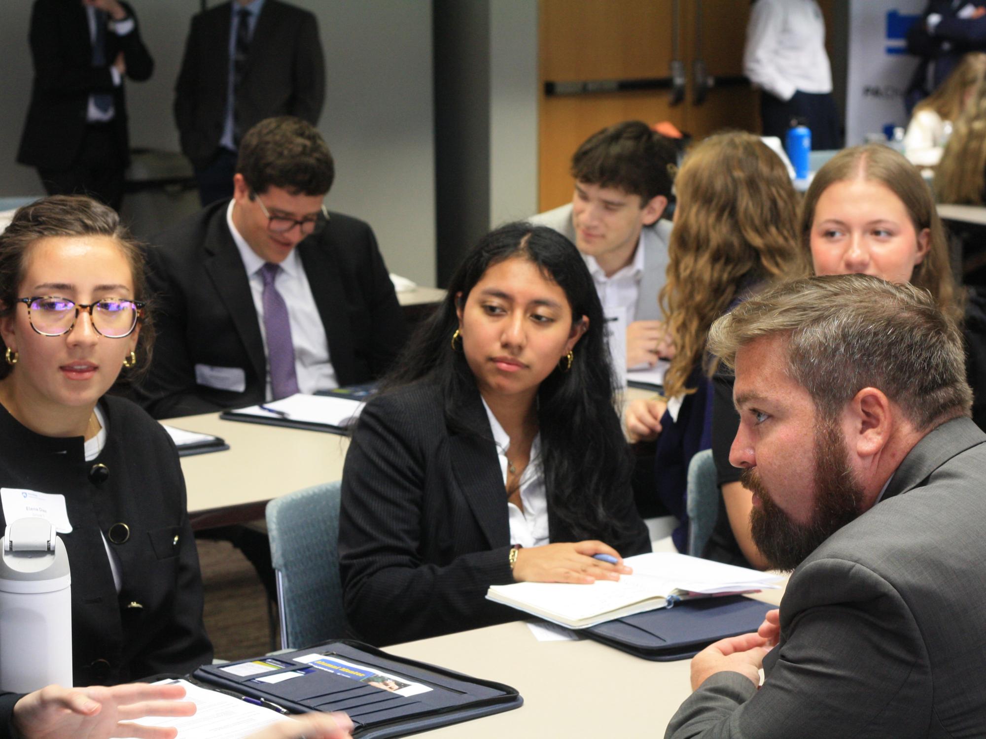 A group of students at the Public Policy Career Day 