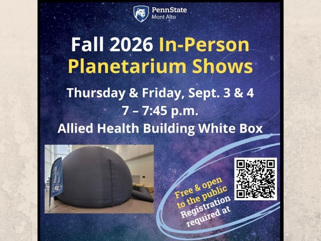  Explore the Night Sky at Penn State Mont Alto 