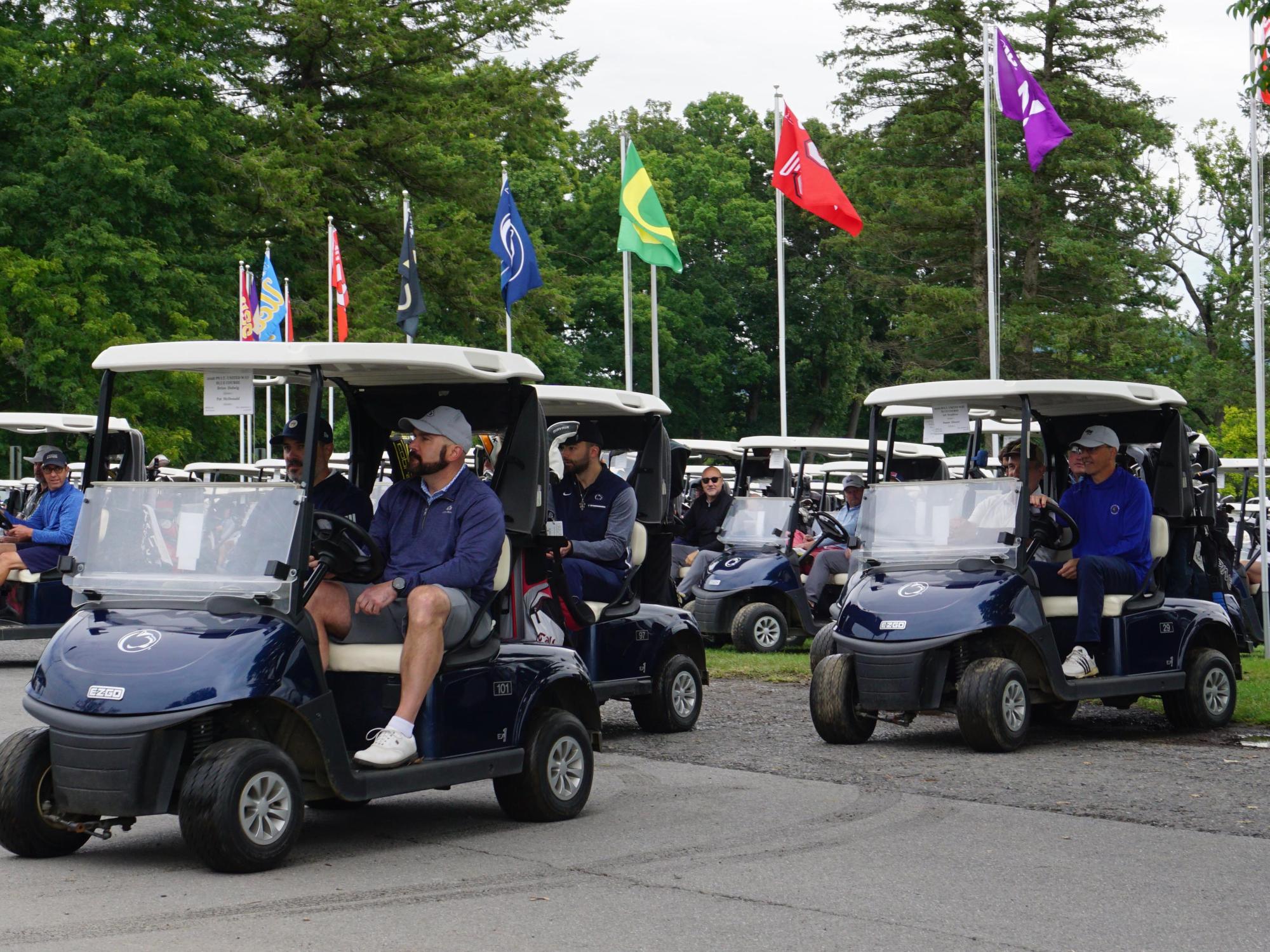 Image of golf carts at Penn State Golf Courses