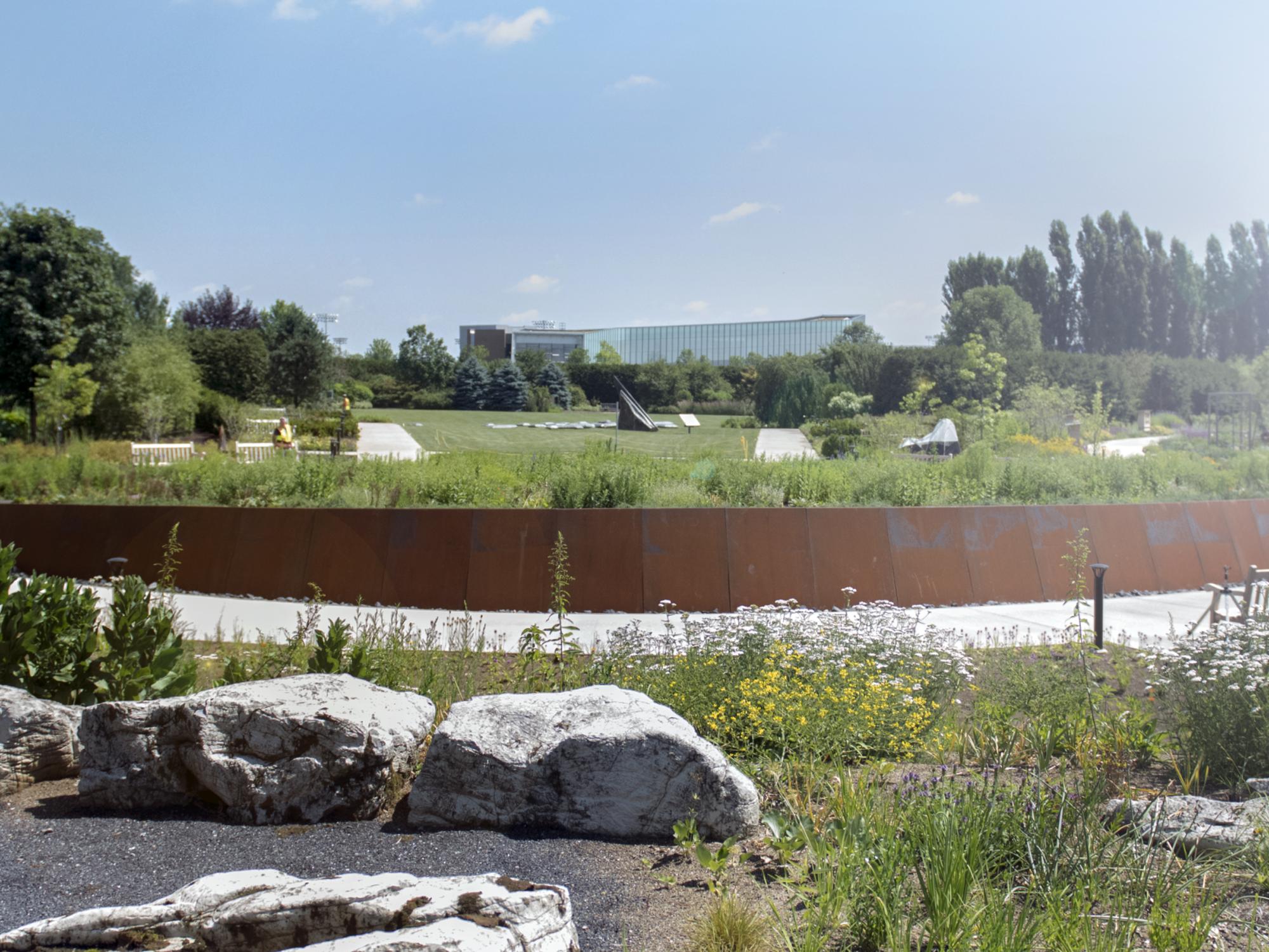 Wide shot of Pollinator Bird Garden