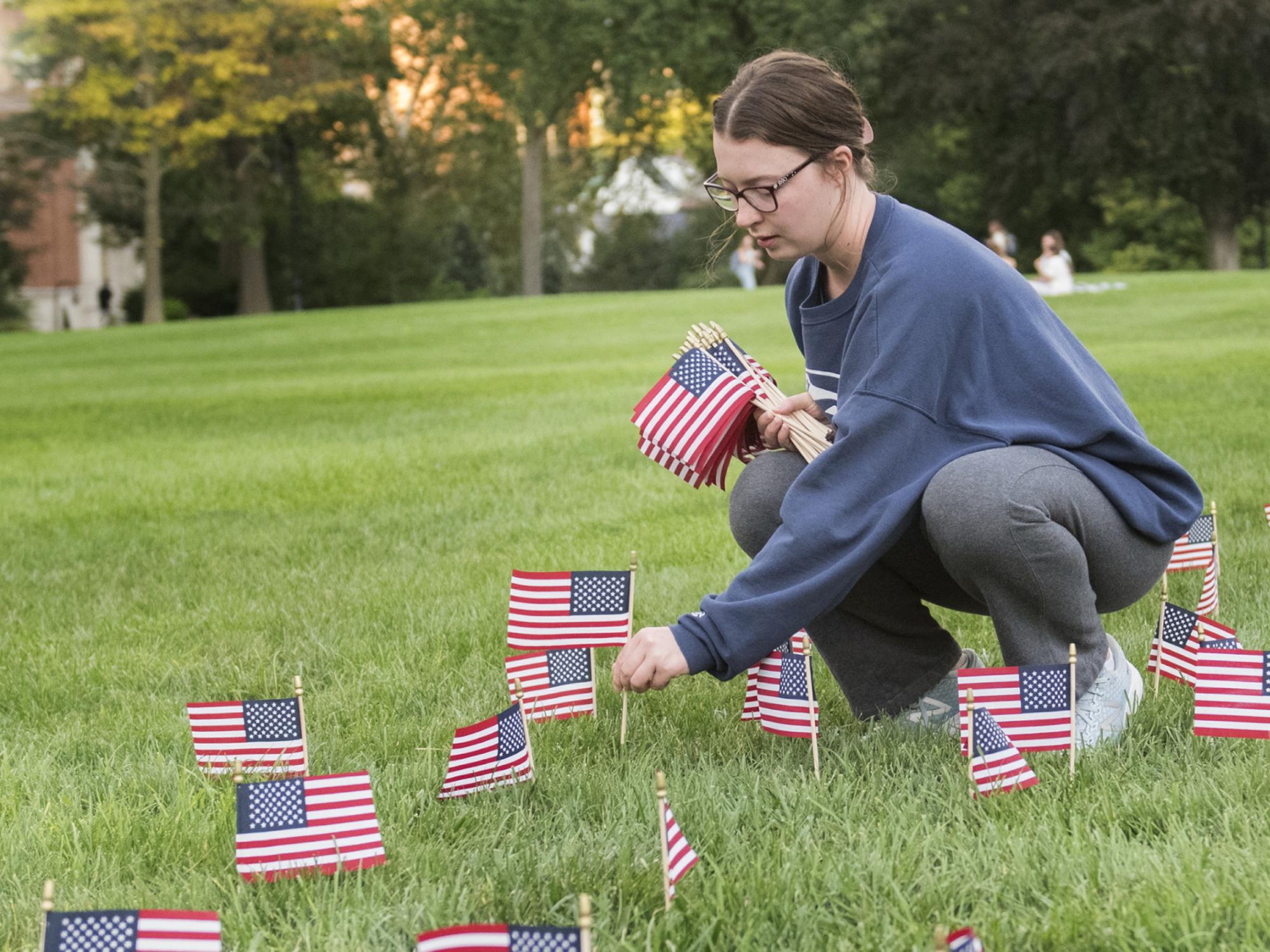 Melanie Raisfsnider at Old Main lawn