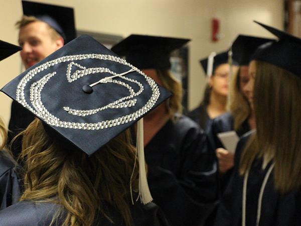 students in cap and gown