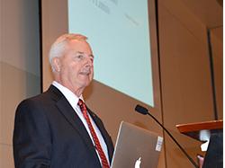 Walter Kilareski speaks from the podium