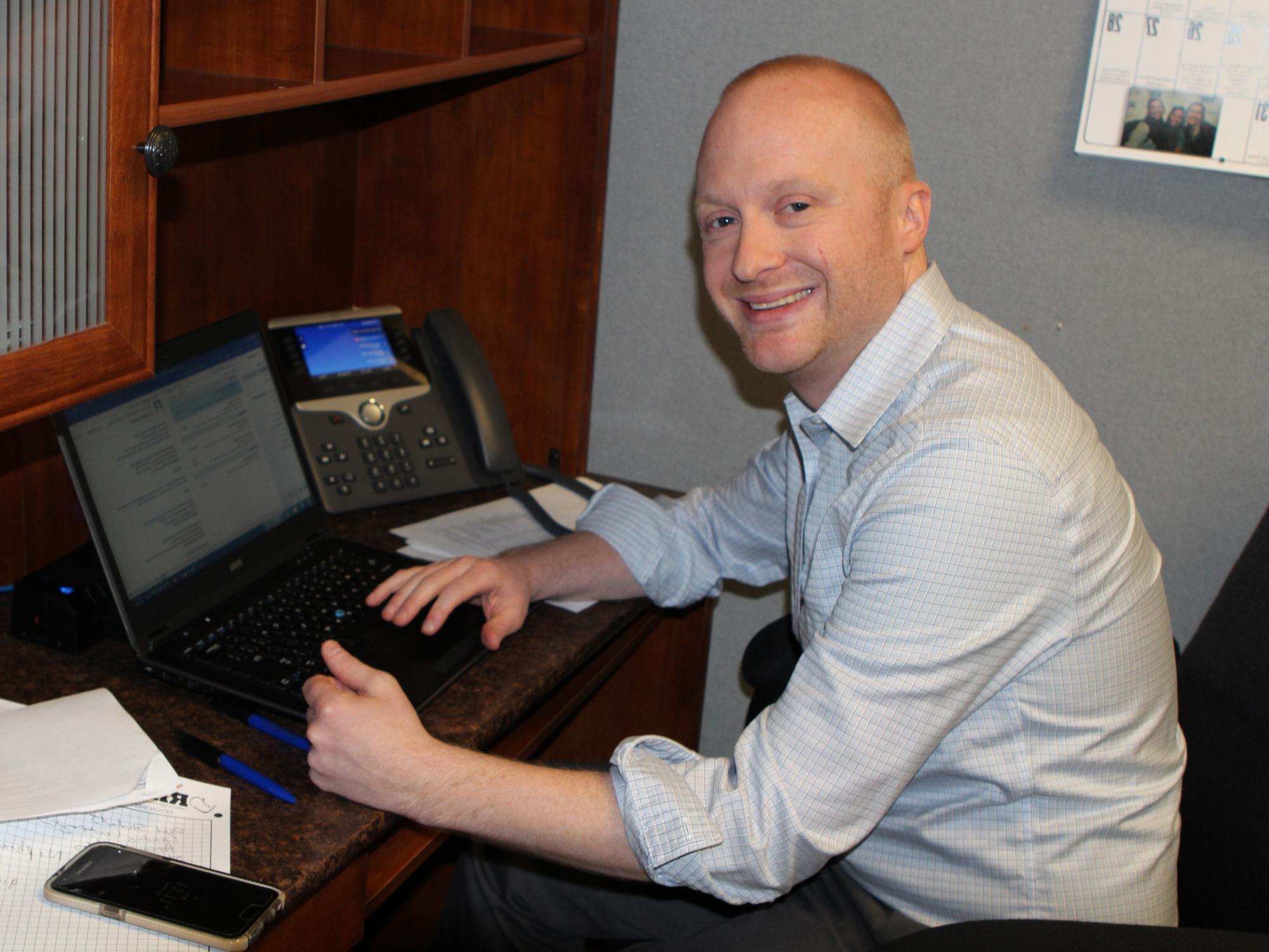 Staff in office