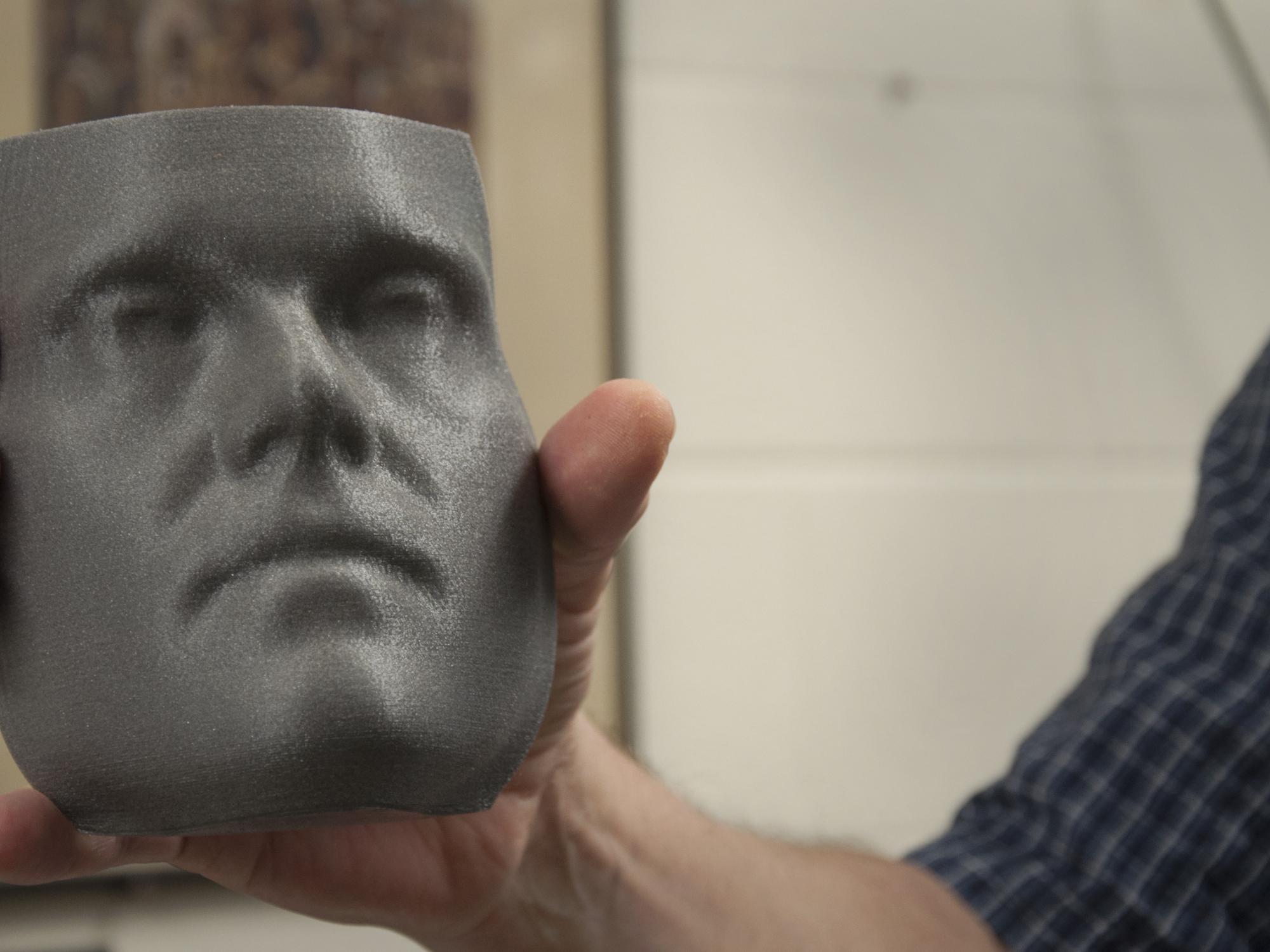 A 3-D print of Peter Claes