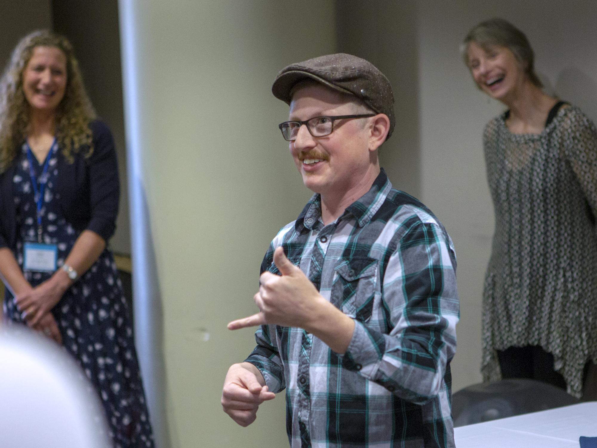 Art reception features "Stigma People"