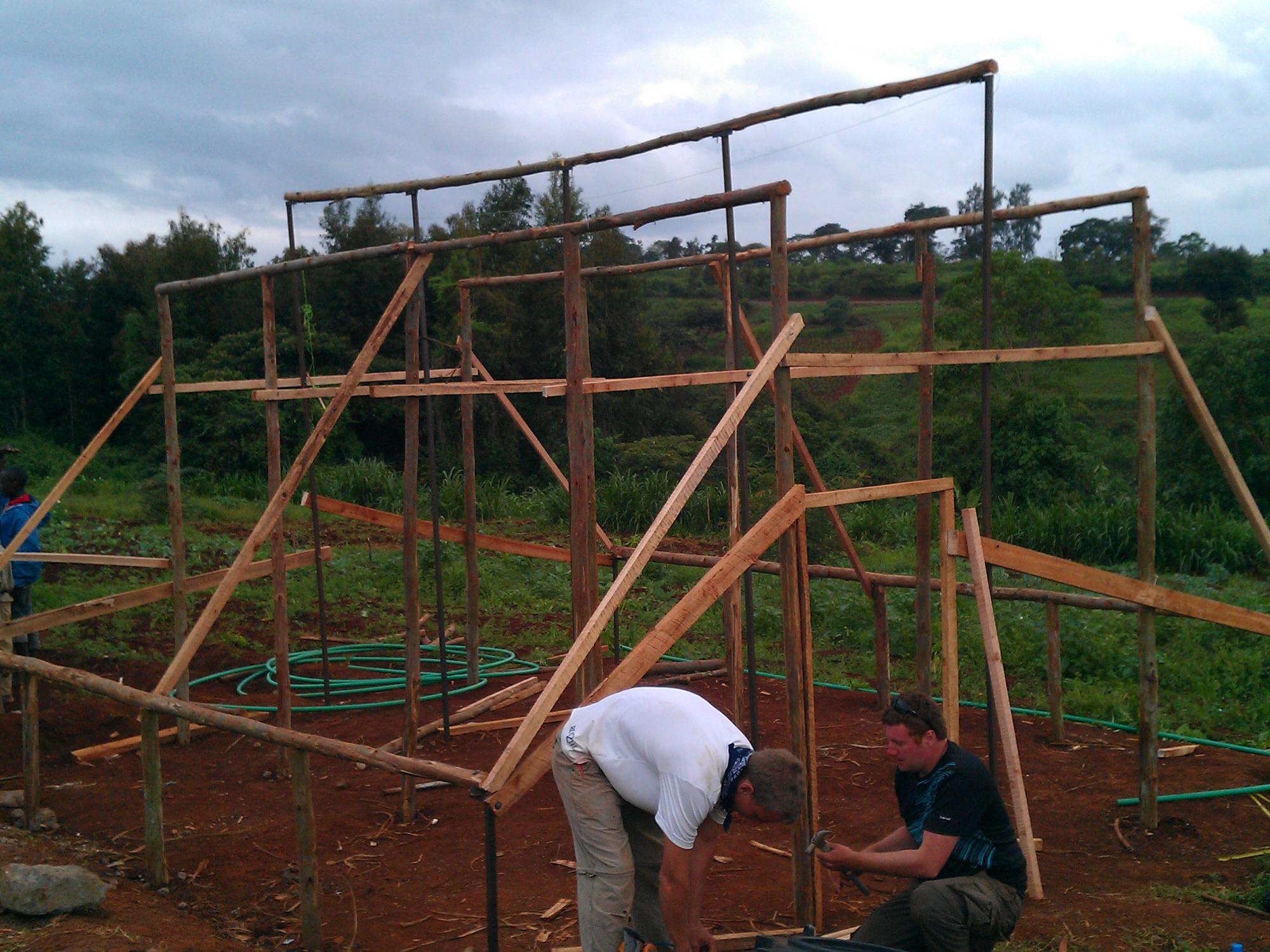Students build greenhouse