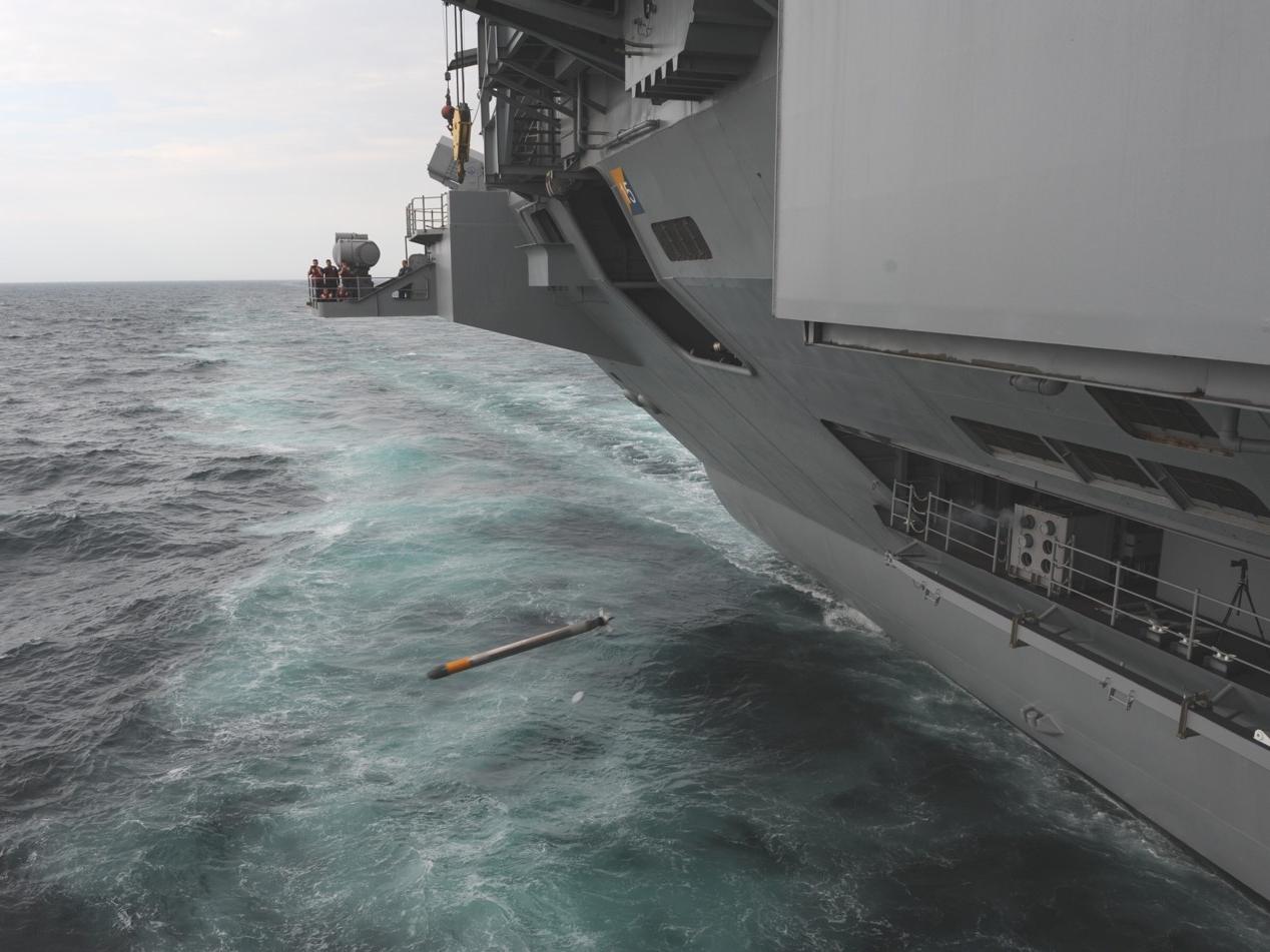 anti-torpedo torpedo being launched