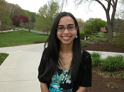 Adriana on campus