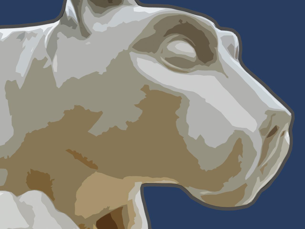 Head of Nittany Lion