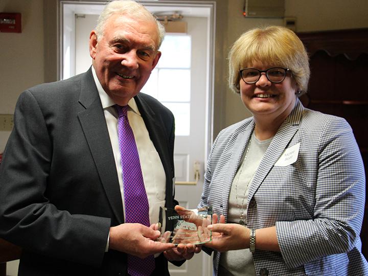 Gregory Flemming with A. Michele Blood, former Alumni Society president
