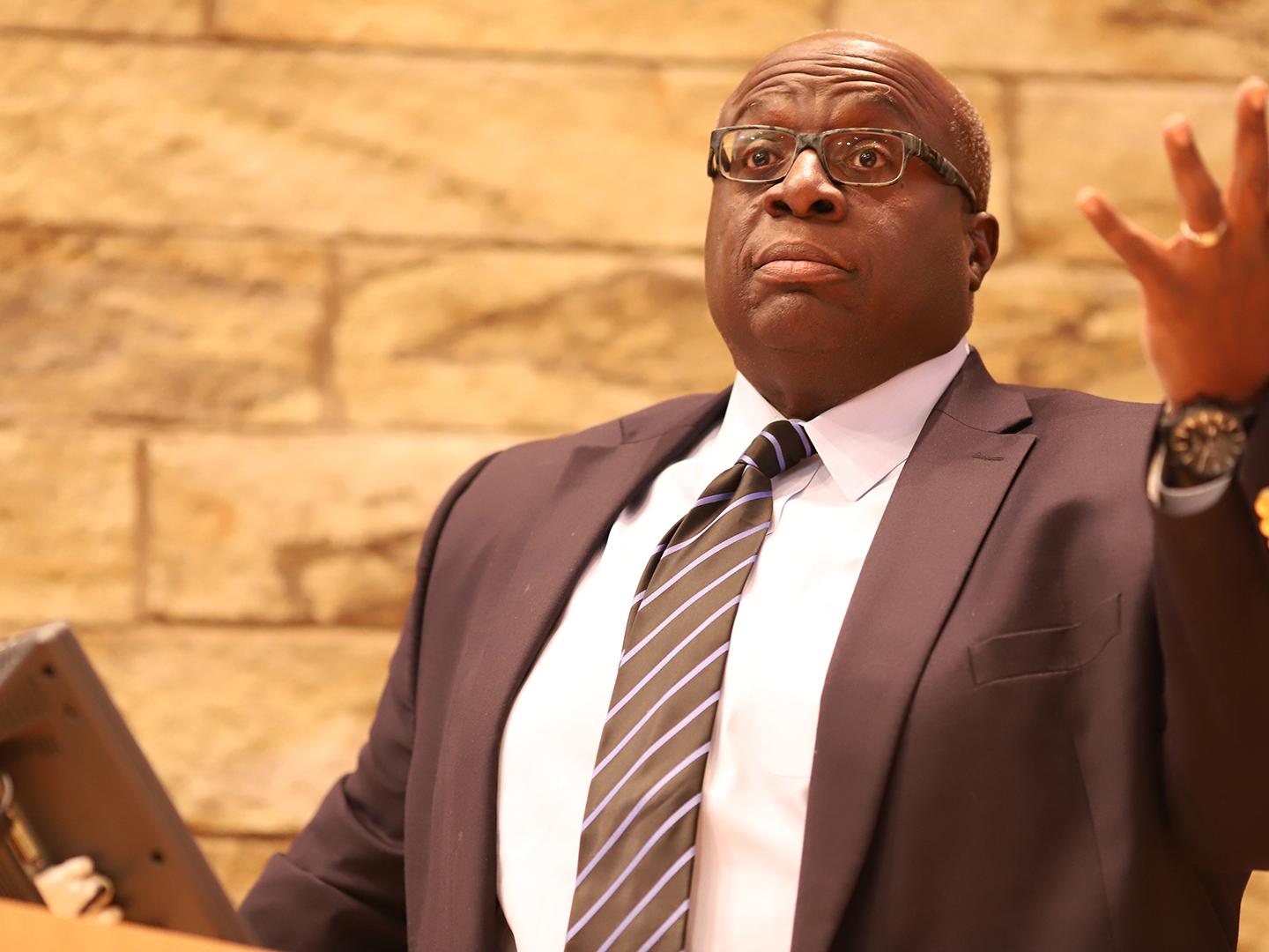 Amb. Thomas speaking at University Park