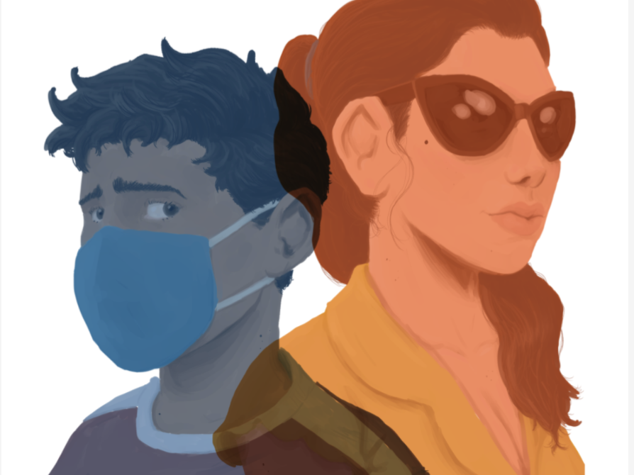 comic of a boy and a woman