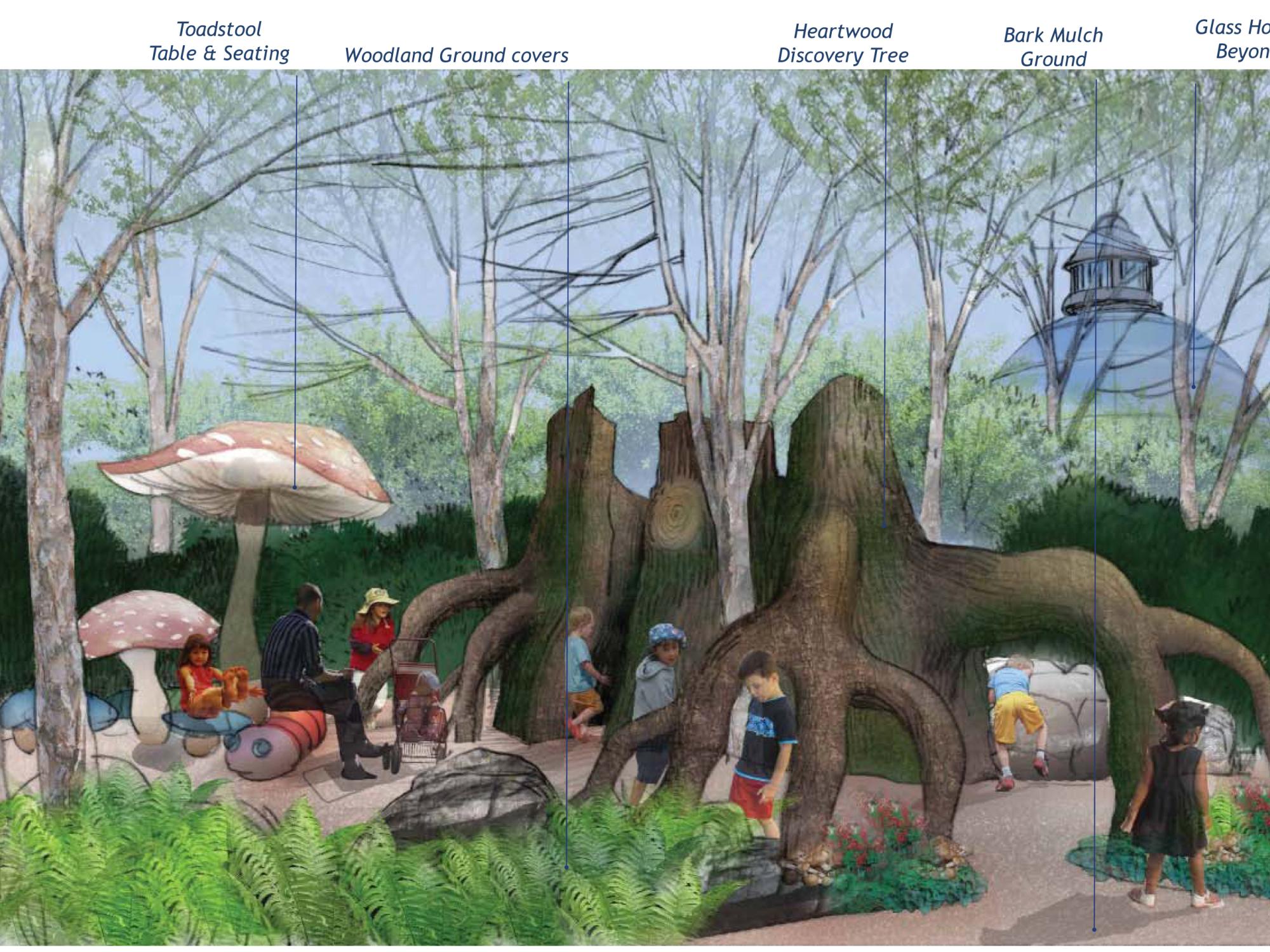An artist's rendering of Mushroom Hollow