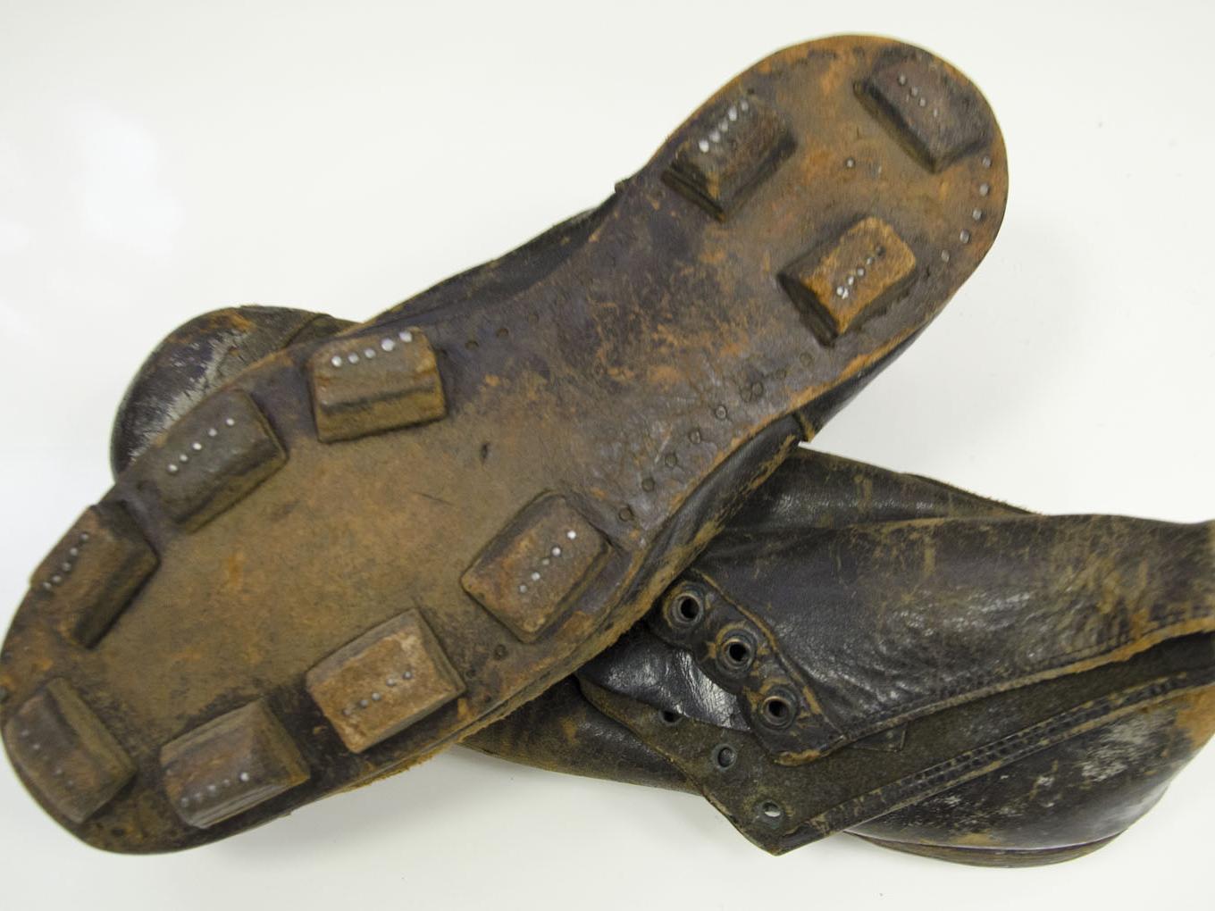 Old football cleats
