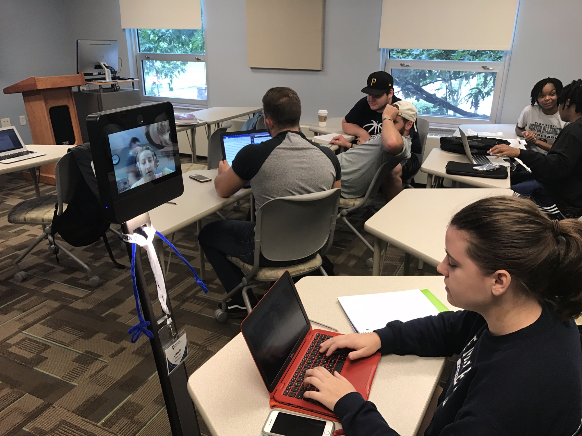 BBH students from New Kensington and Greater Allegheny interact via Beam robot
