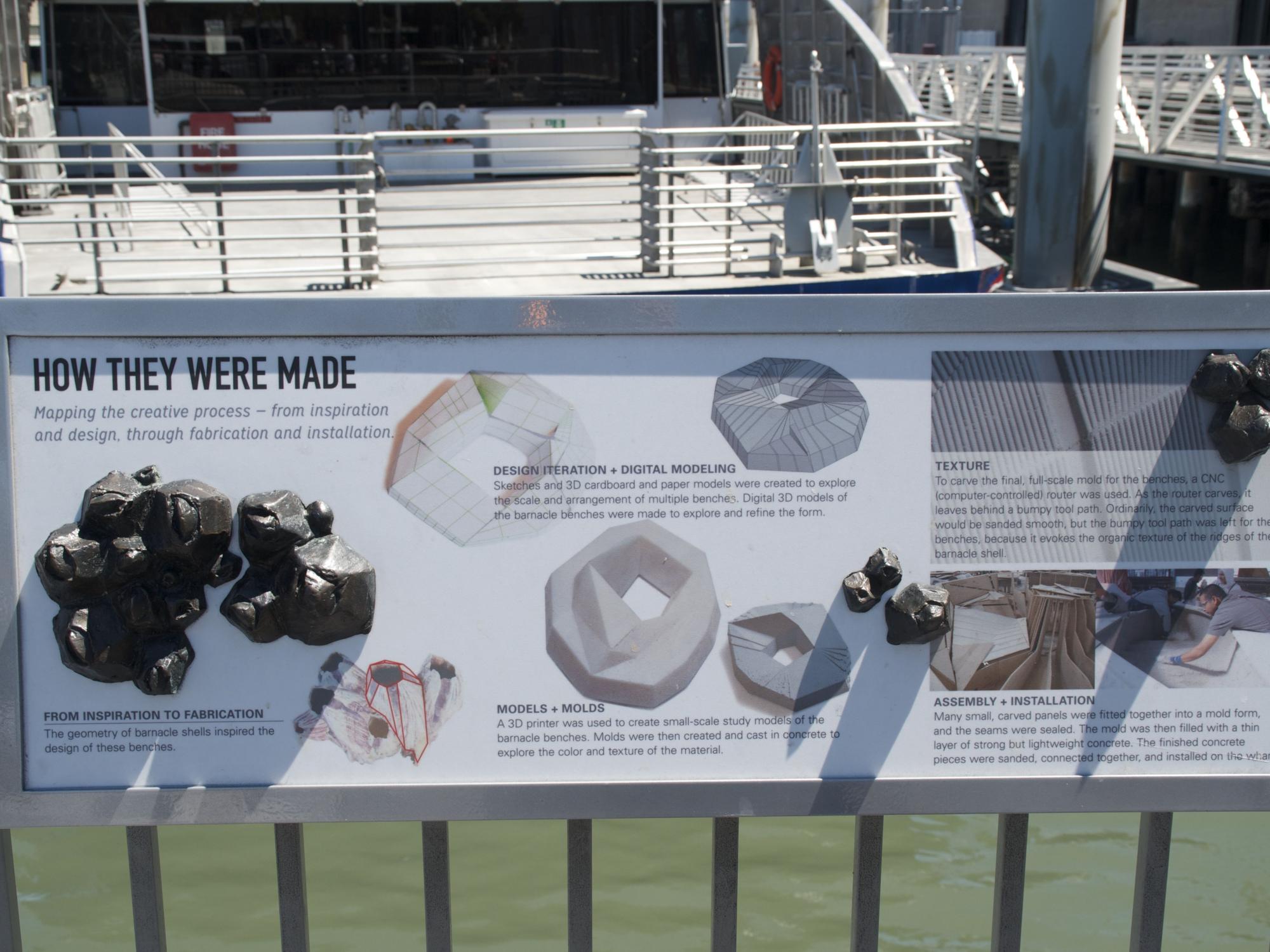 Interpretative panel explaining the design and fabrication process 