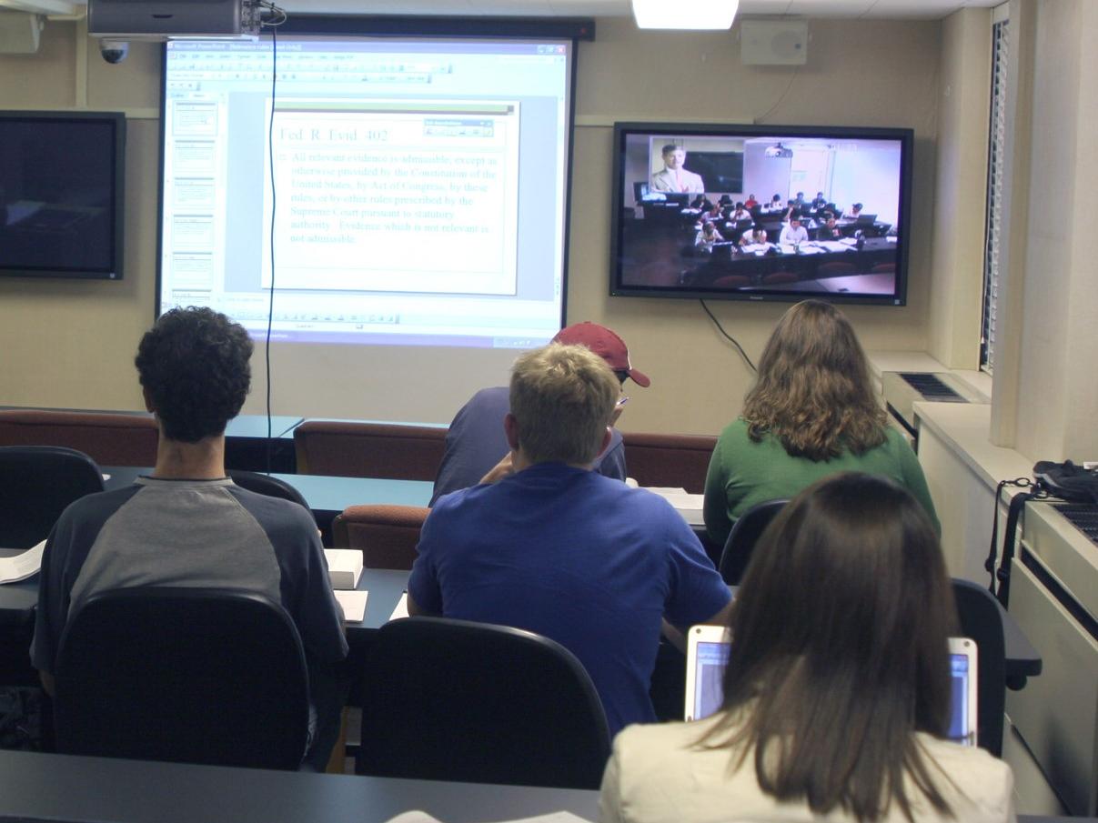 Penn State Law students in Beam Building classroom