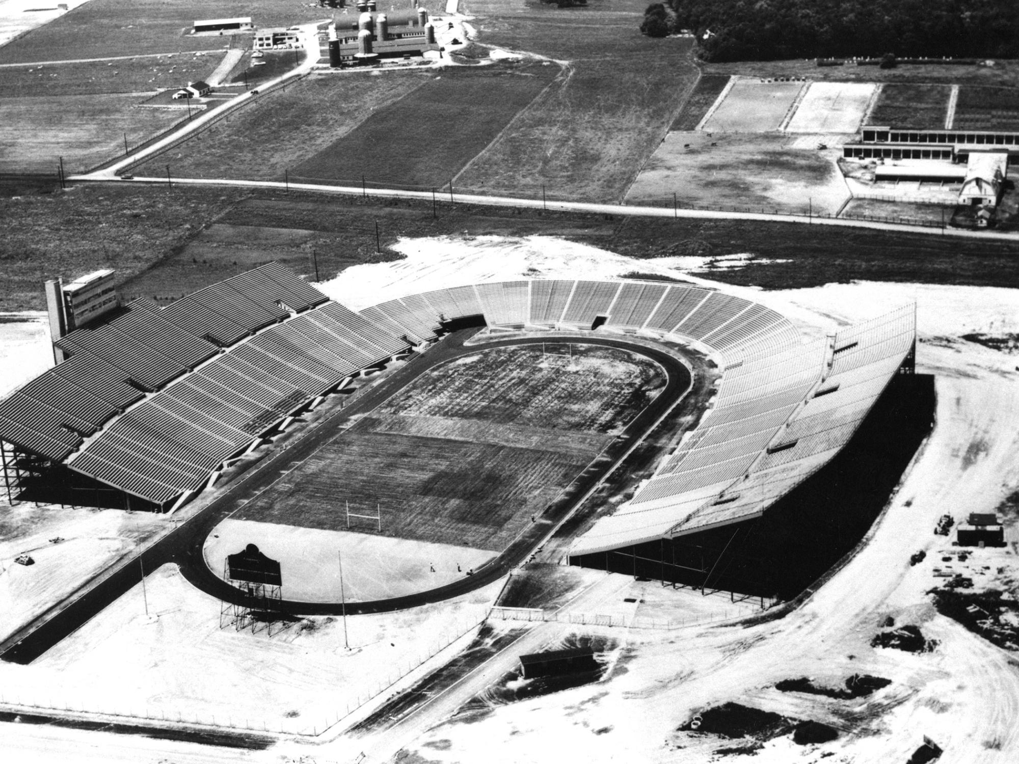 Beaver Stadium shortly after construction in 1960