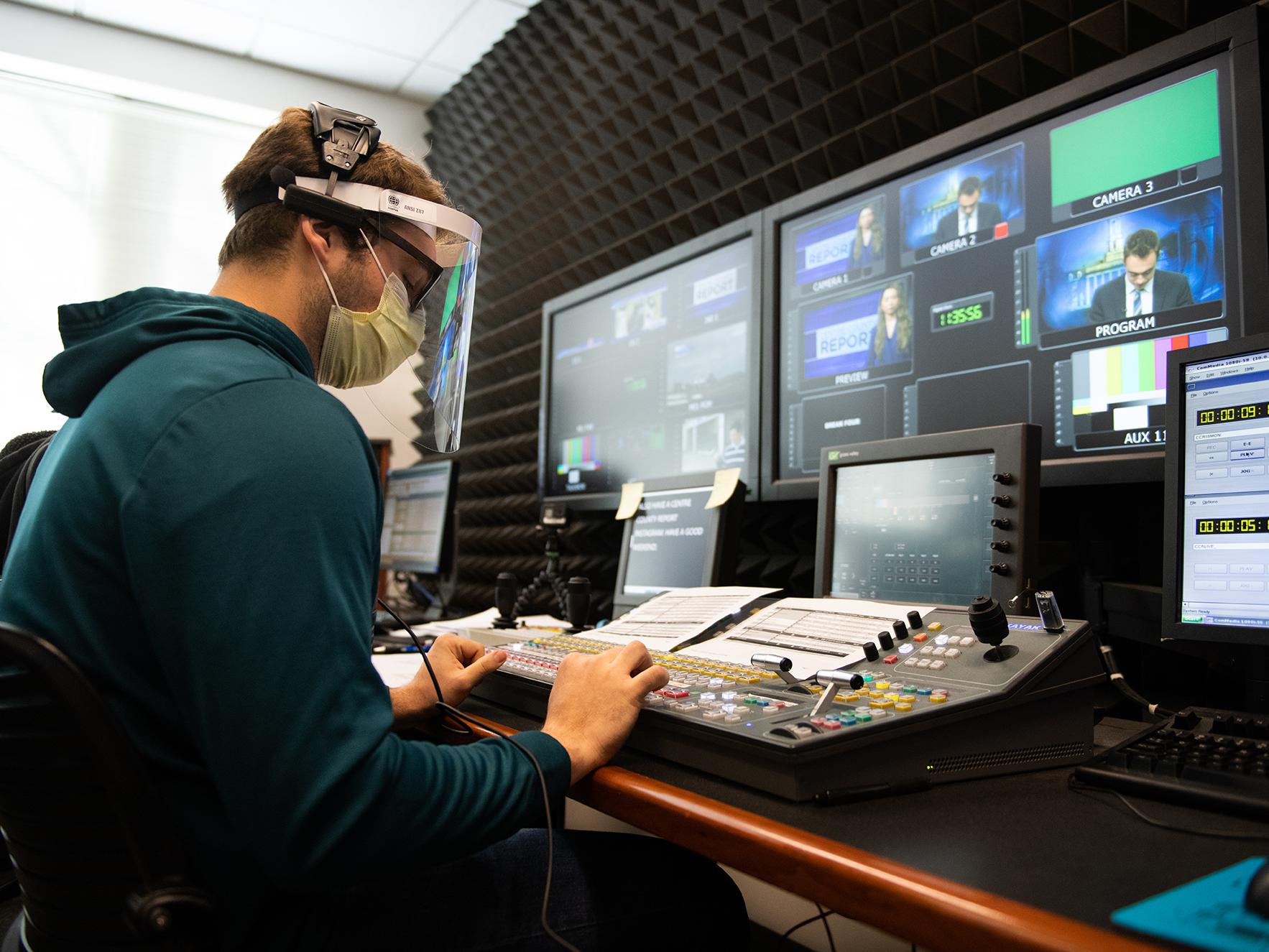CommAgency student working in studio