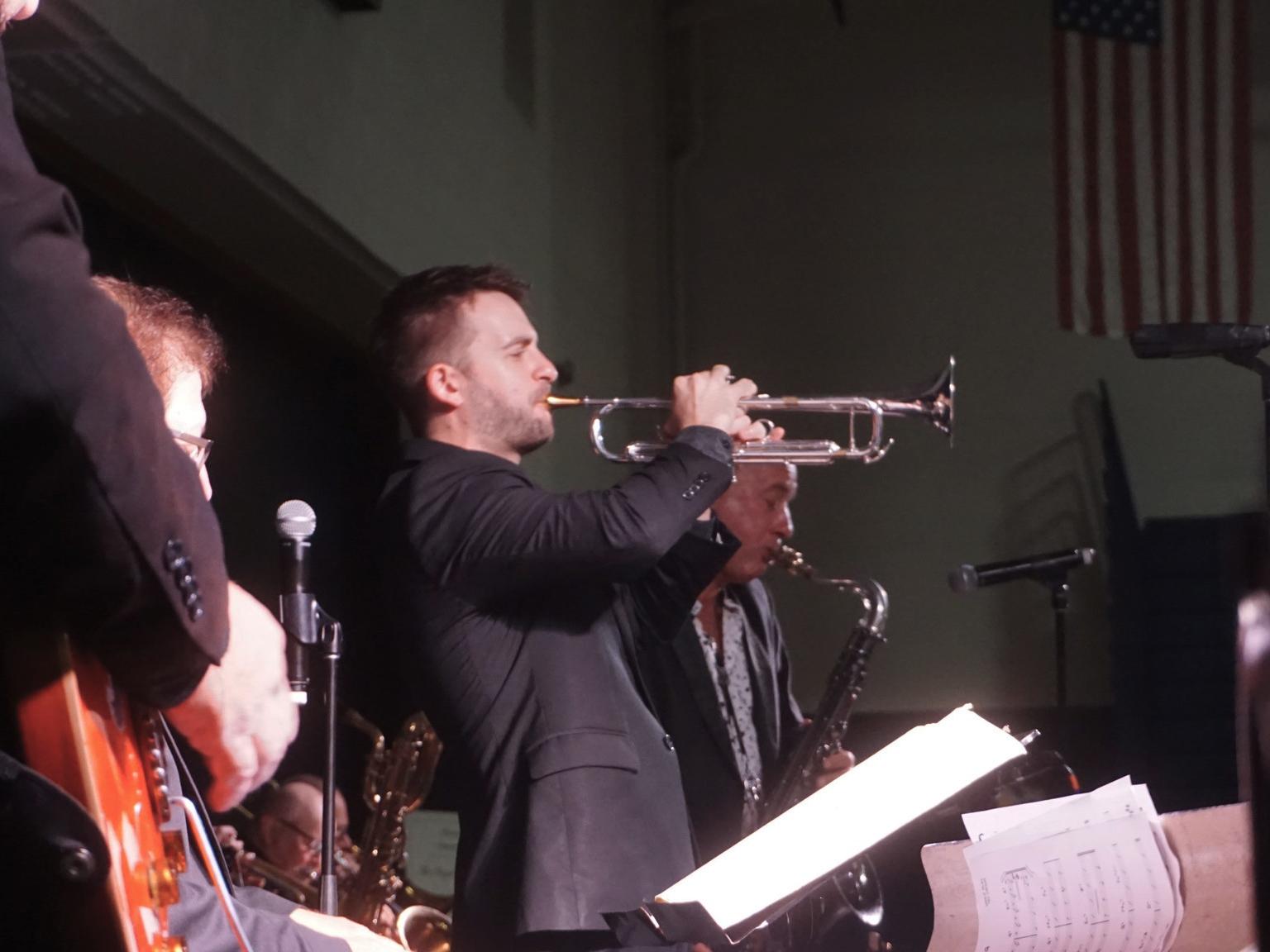 Benny Benack III playing trumpet