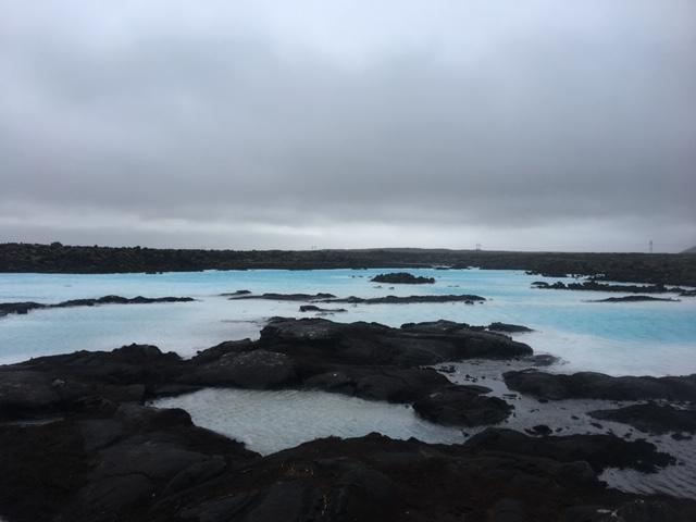 Image of Iceland lagoon with bright blue water