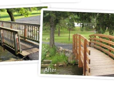 before and after bridge renovation