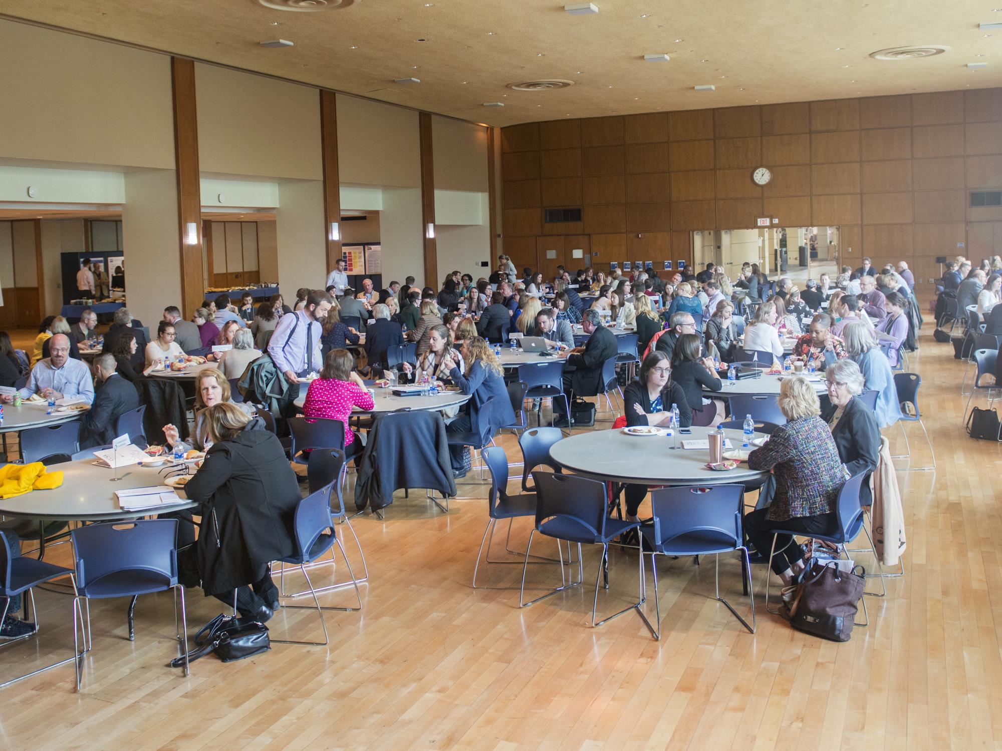 Conference attendees at breakfast