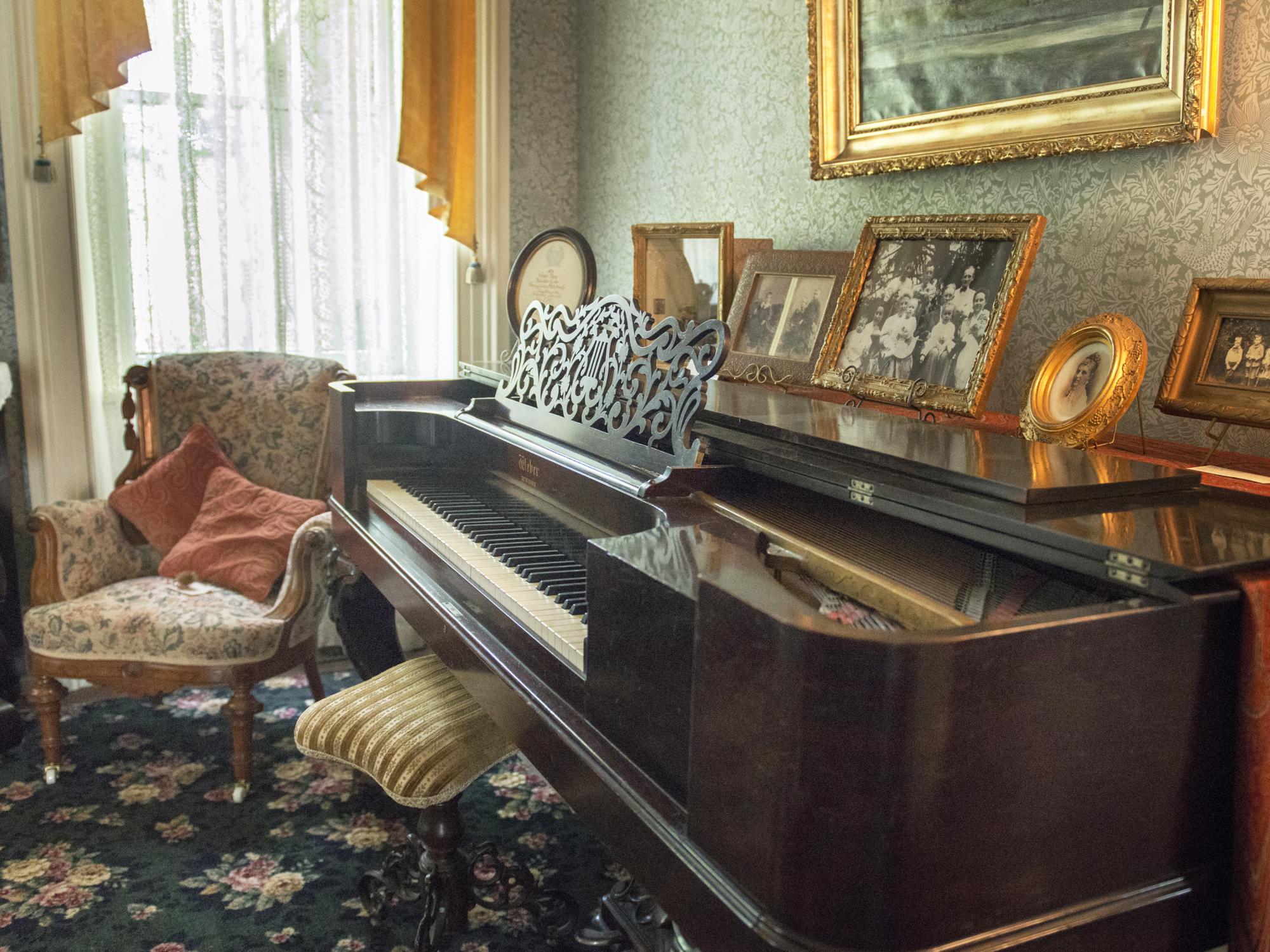 Piano in ladies parlor