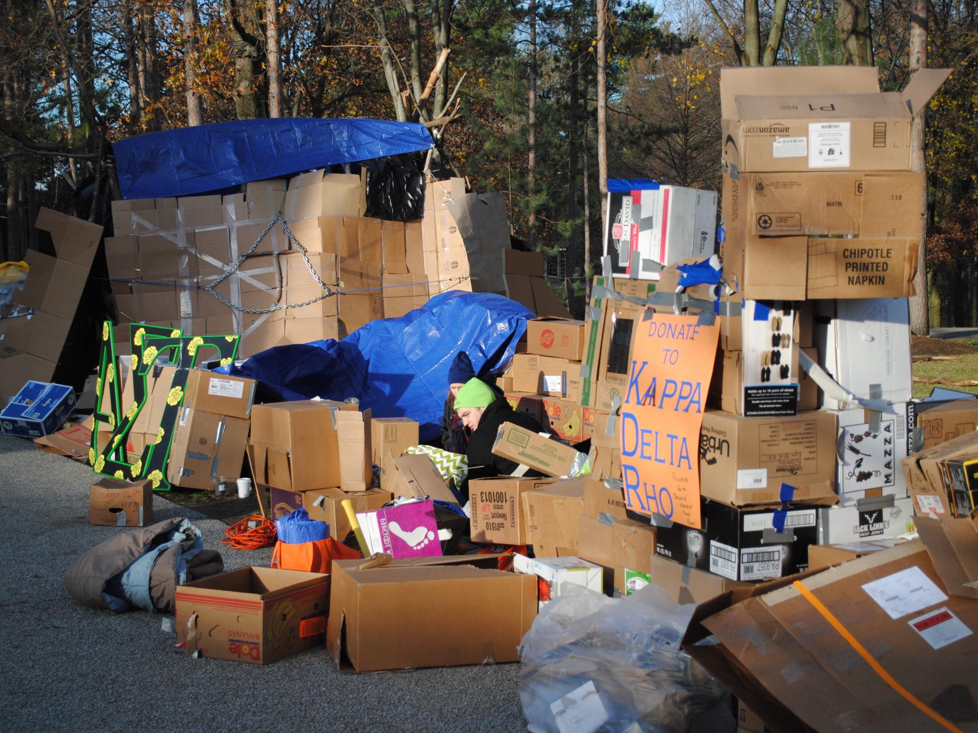 A total of 18 teams and 20 student groups participated in this year's Cardboard City fundraiser at Penn State Behrend. 