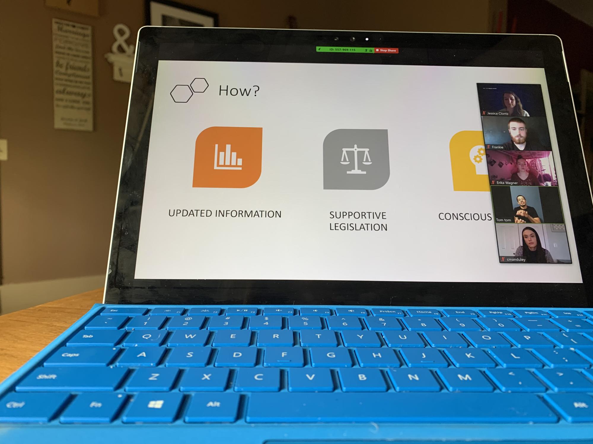 Penn State DuBois HDFS students used virtual technology to remain connected to area agencies