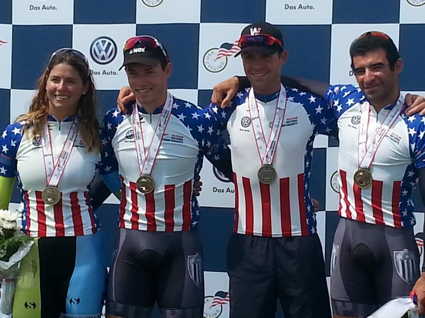 Mandy Marquardt, Matt Baranoski, Bobby Lea, David Espinoza at Track Nationals in 2014