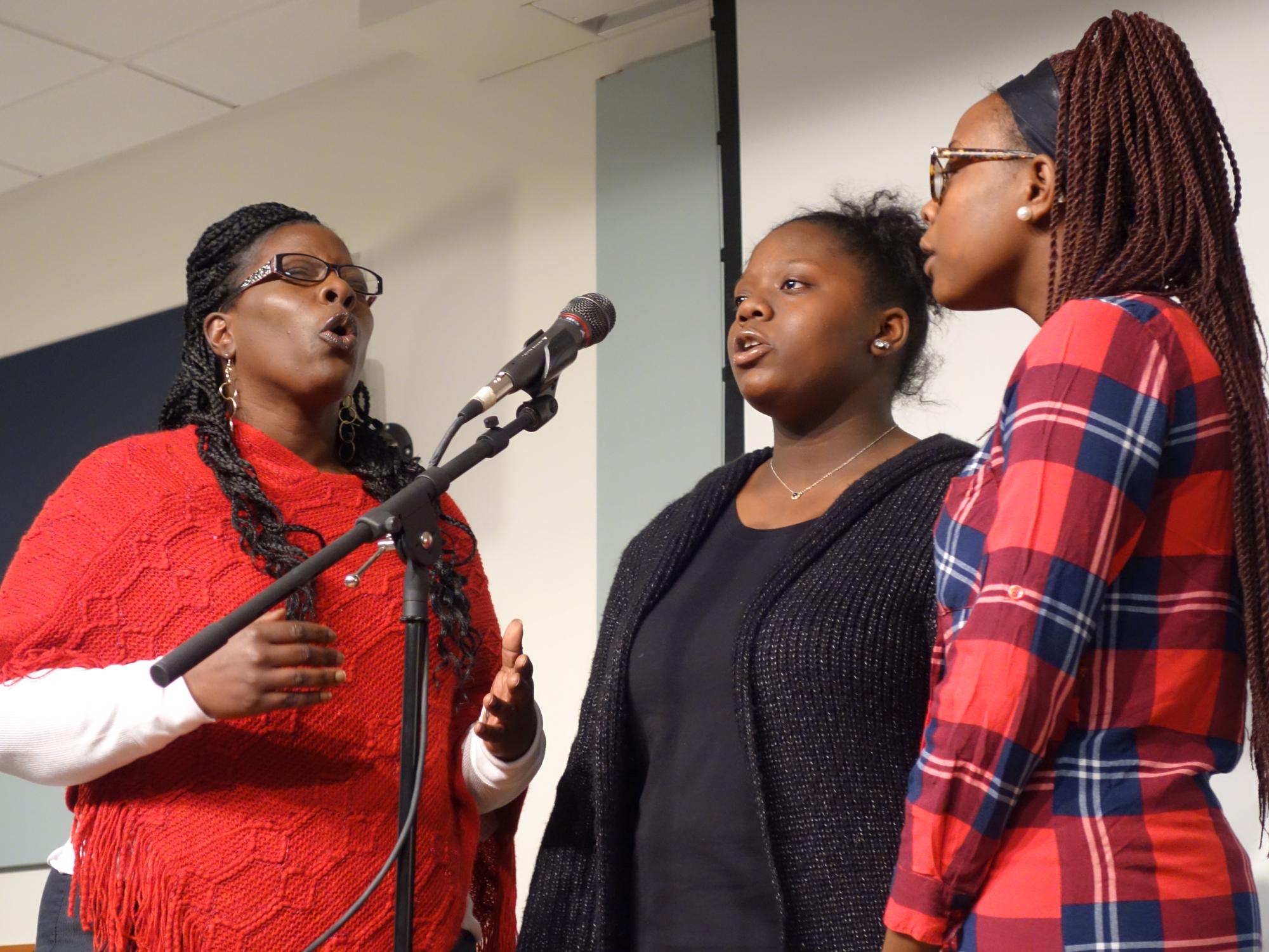 Sister Sunya Wilson and daughters perform