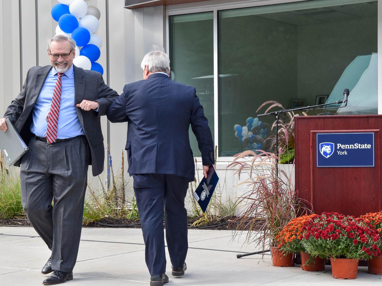 Elbow Bump at York Campus