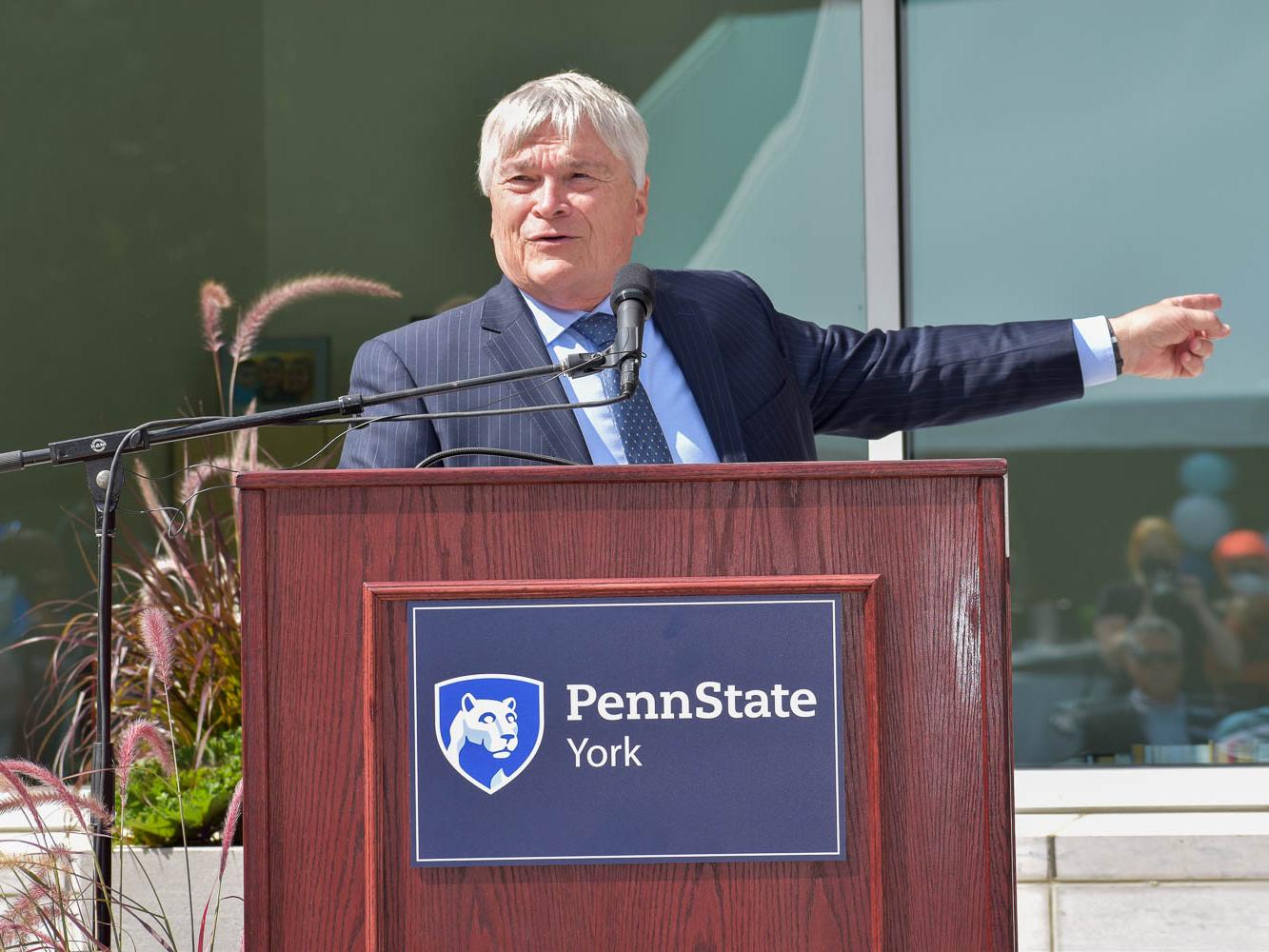 Presidnet Barron at York Campus