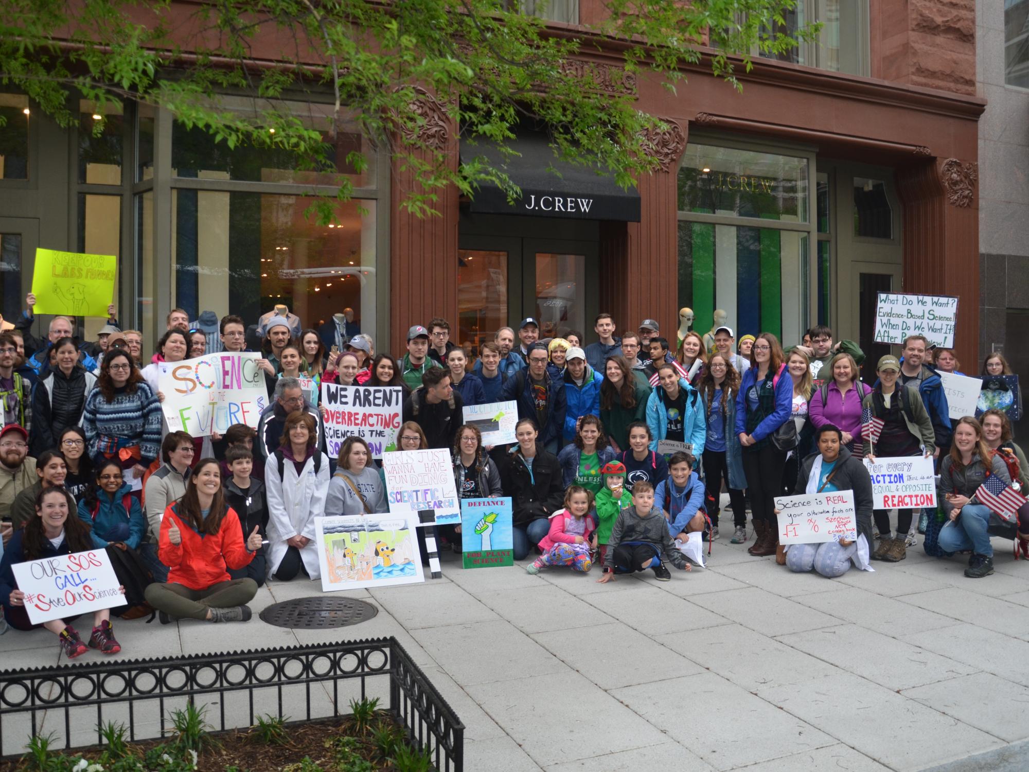 Penn State scientists gather for the science march in Washington D.C.