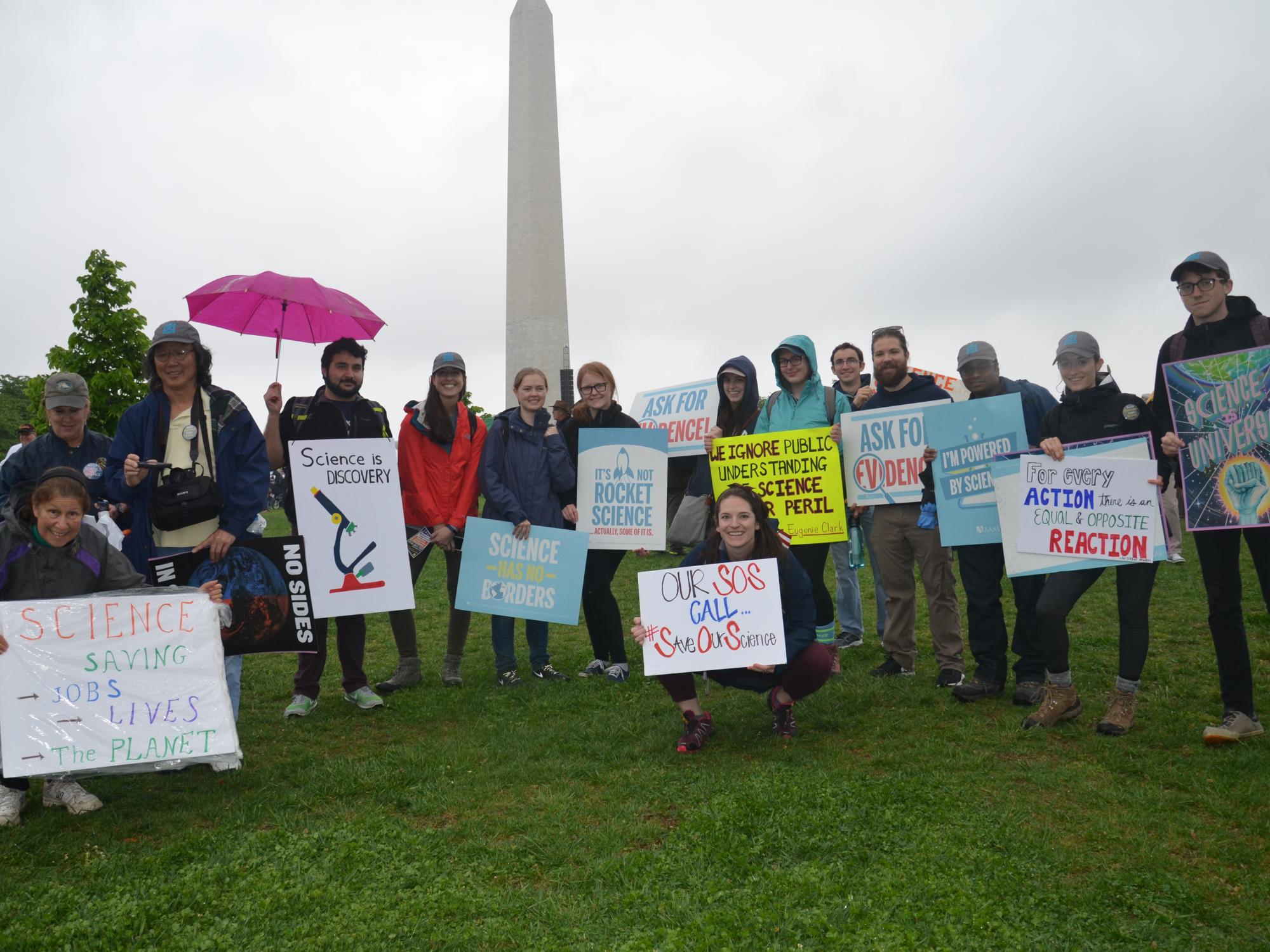 Members of WE ARE for Science organized buses to Washington D.C. for science march