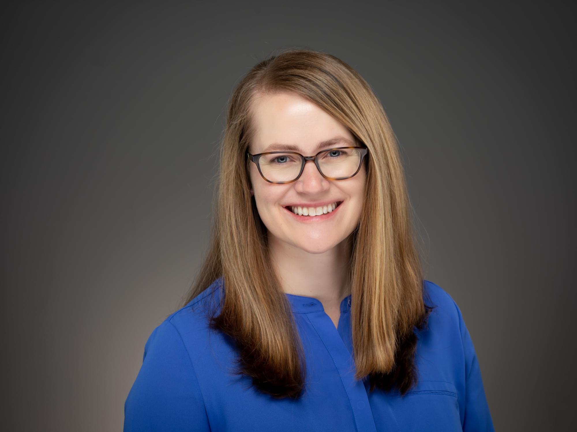 A portrait of Dr. Autumn Bridger, who developed a medical product with help from students at Penn State Behrend.
