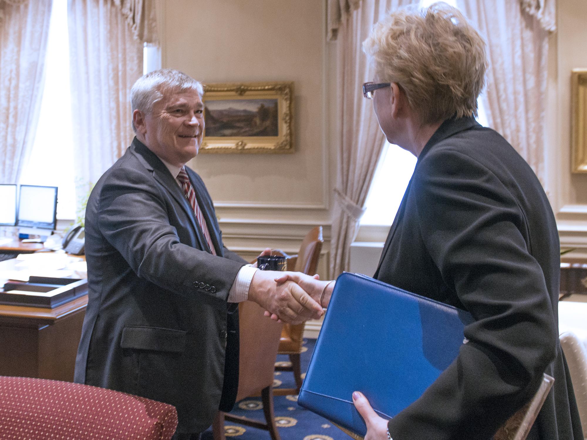 Eric Barron with Dean Barbara Dewey