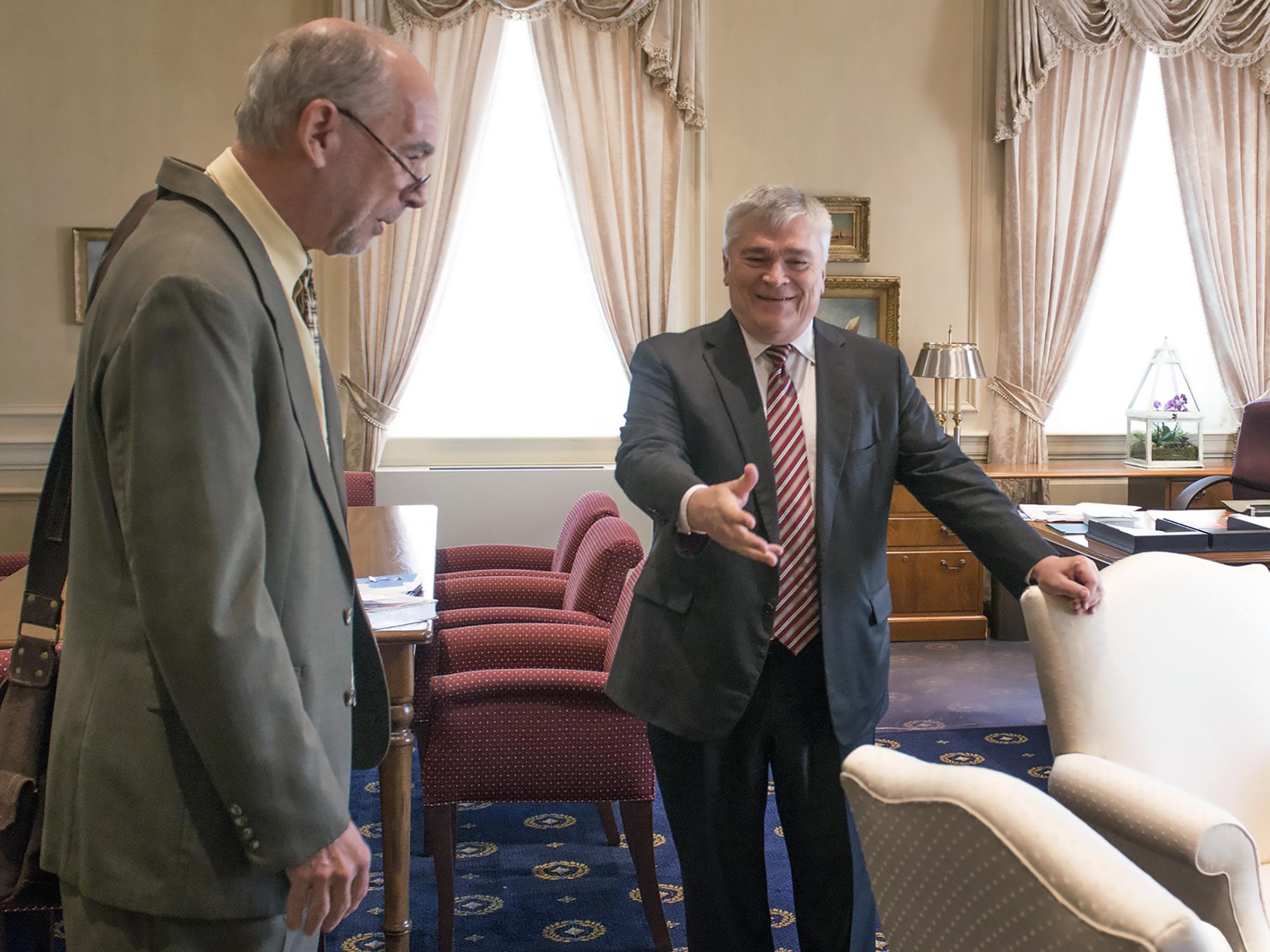 Eric Barron welcomes Ken Lehrman