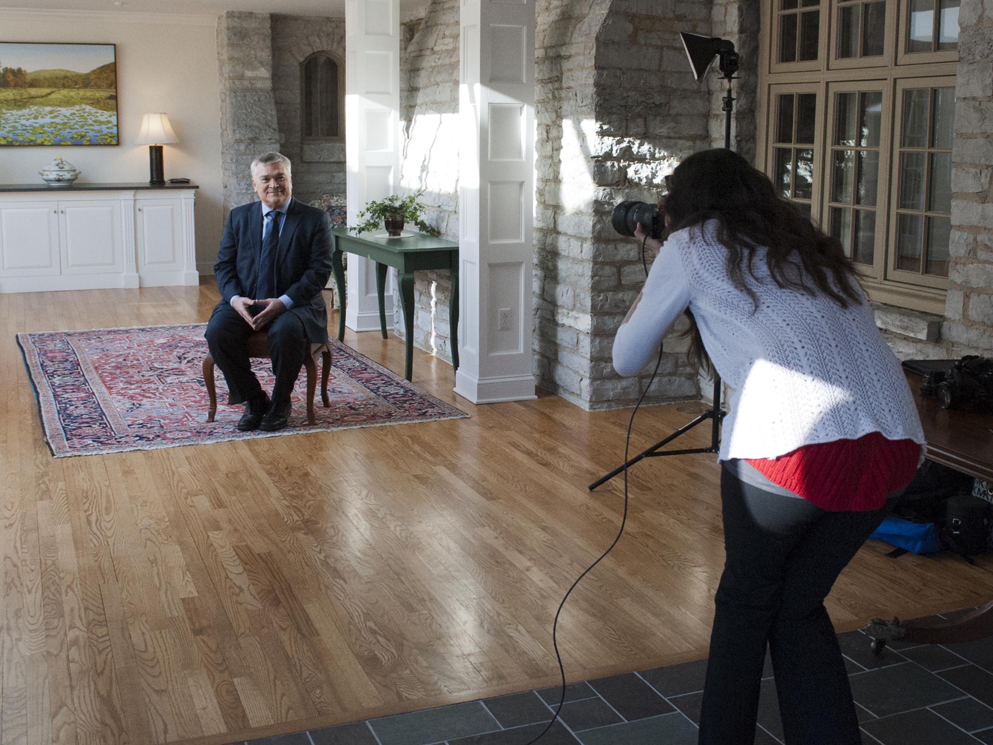 Eric Barron behind the cenes