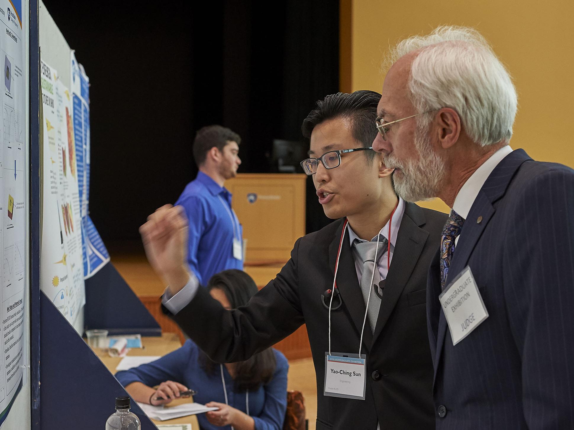 Rob Pangborn interacts with Yao-Ching Sun