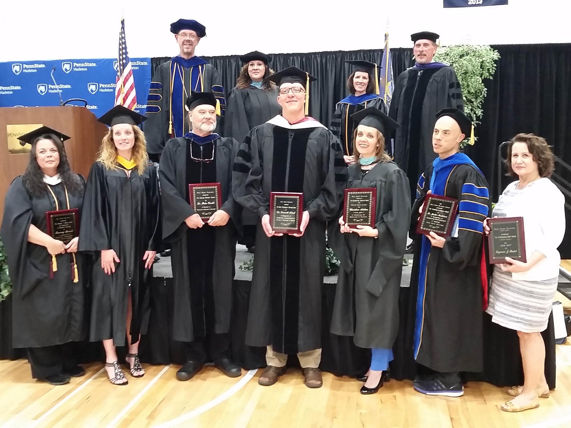 Faculty and staff award winners. 
