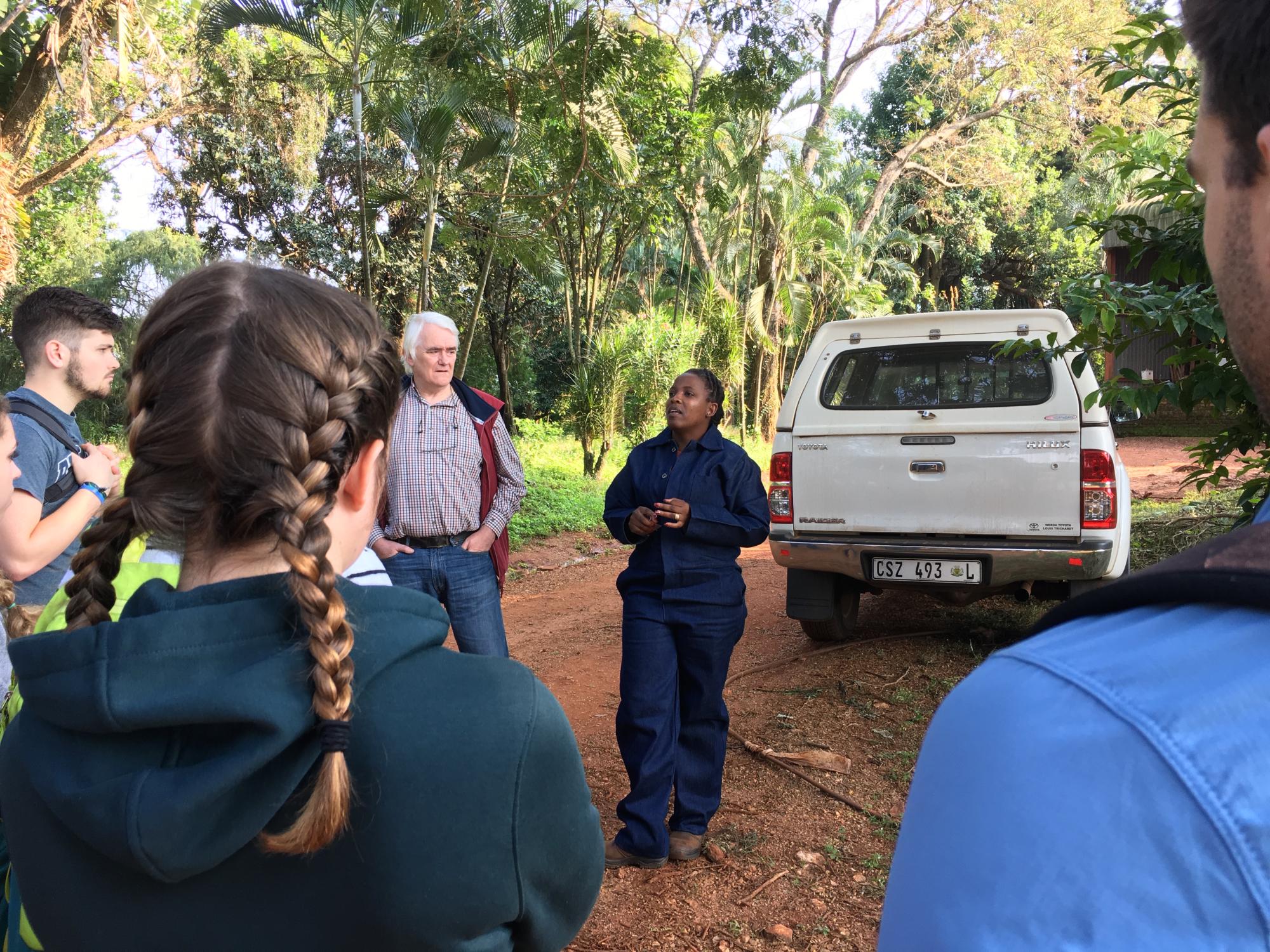 Engineering Leadership Development students hear from a South Africa tour guide