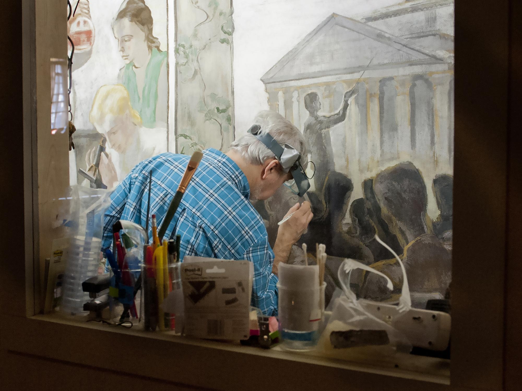Land Grant Fresco restoration
