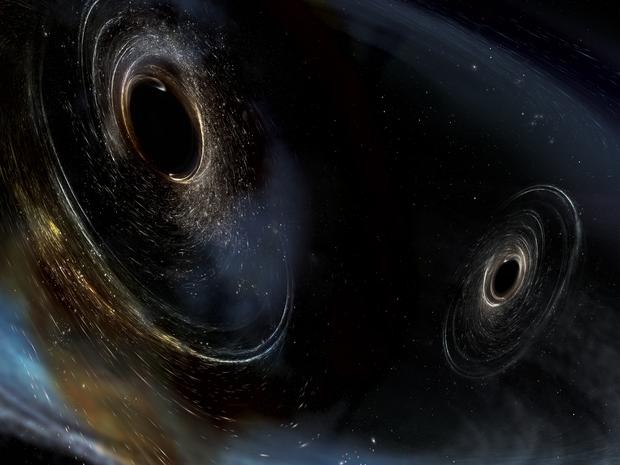 black holes swirling around each other