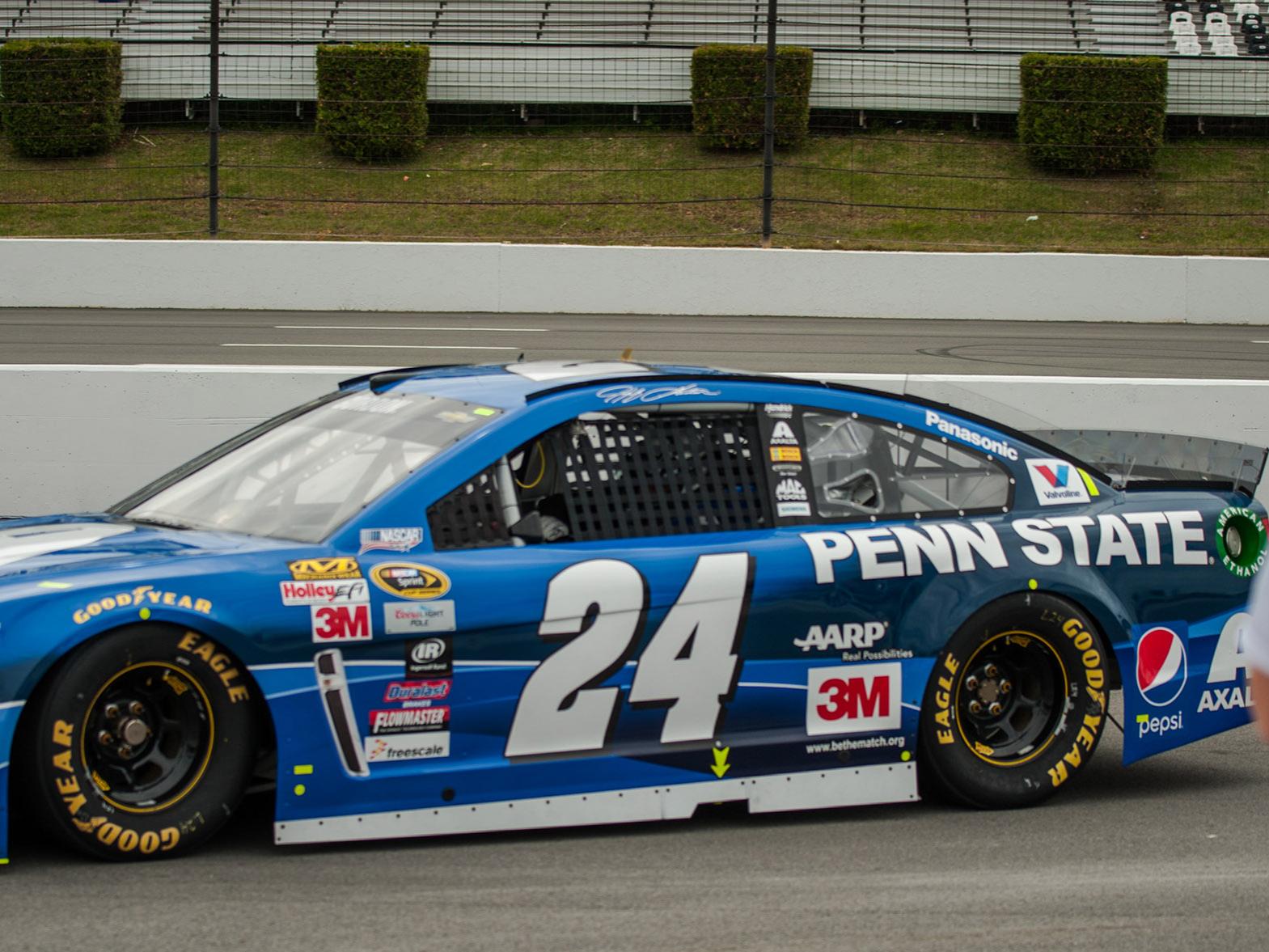 The Penn State car on the track
