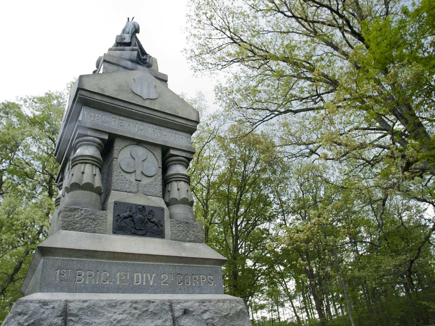 148th pennsylvania monument gettysburg-front