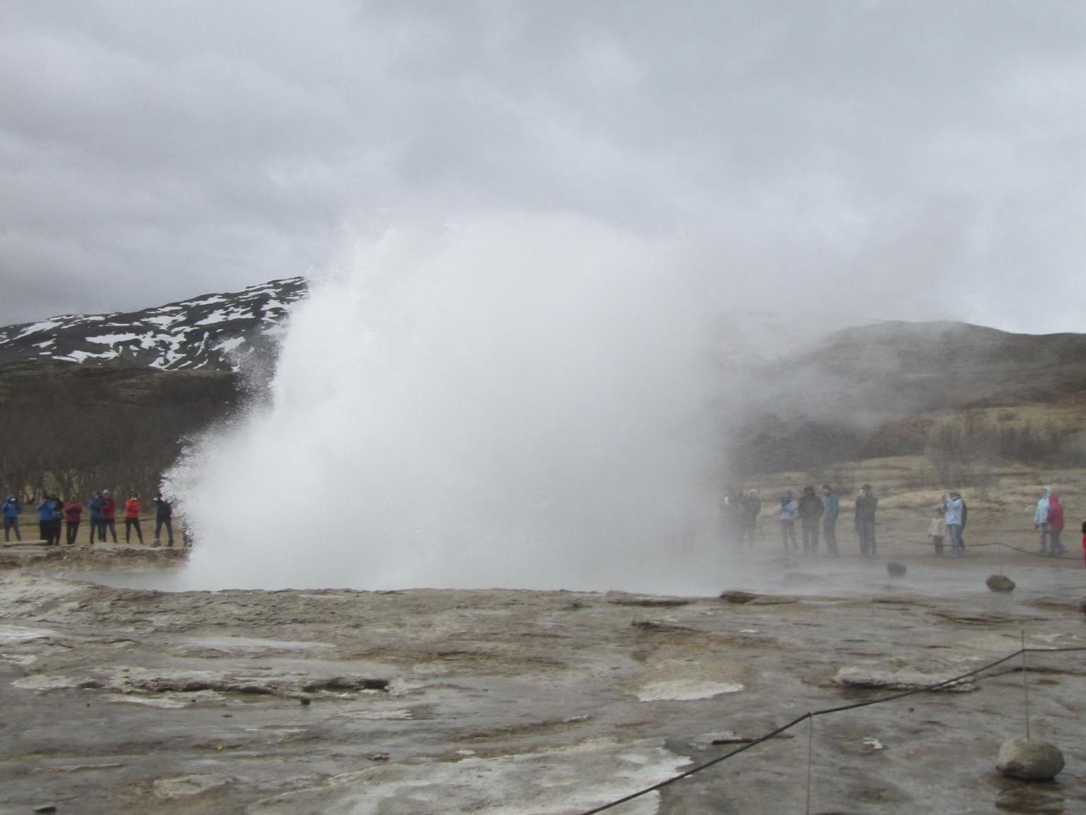geyser erupting