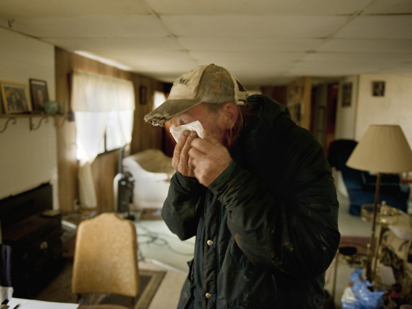 After workers hauled away two water tanks that supplied three homes